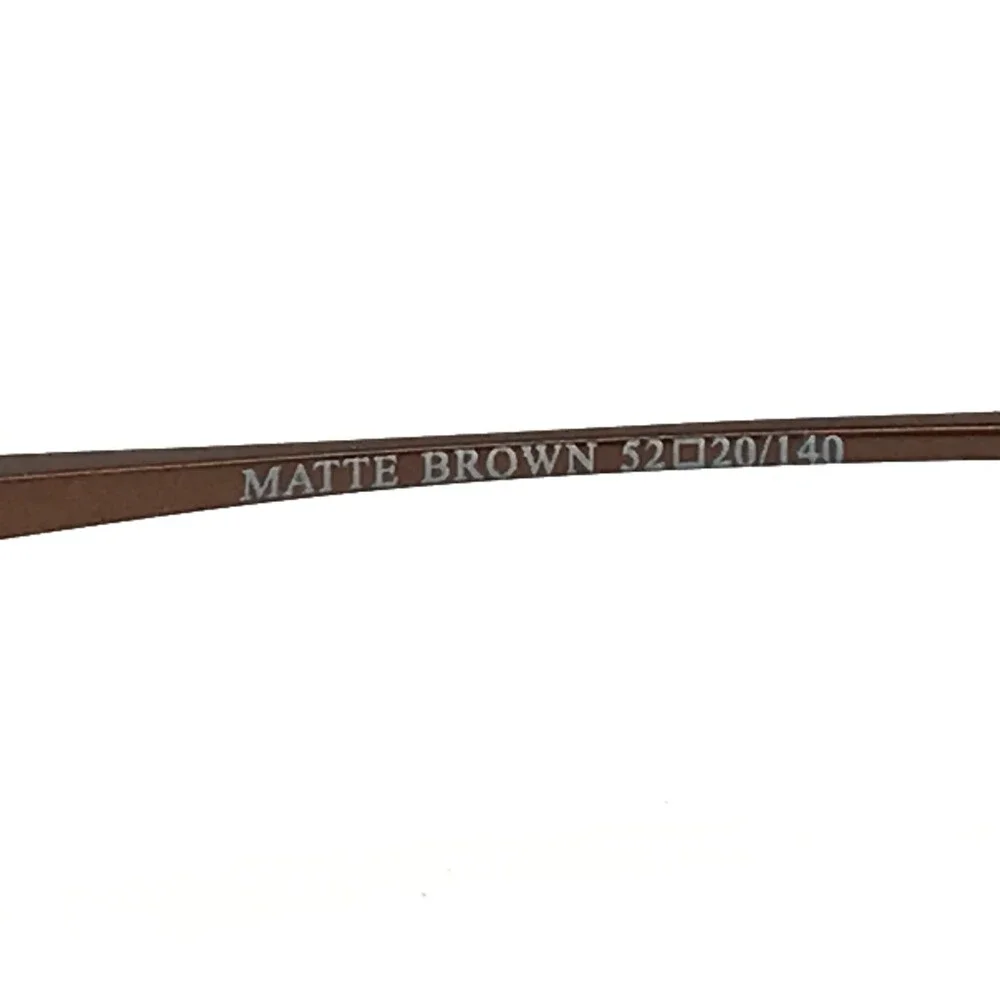 Fregossi Eyeglasses Frames 546 MATTE BROWN Rectangle Wire Rim 52-20-140